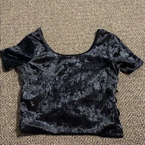 black velvet, tied up sides